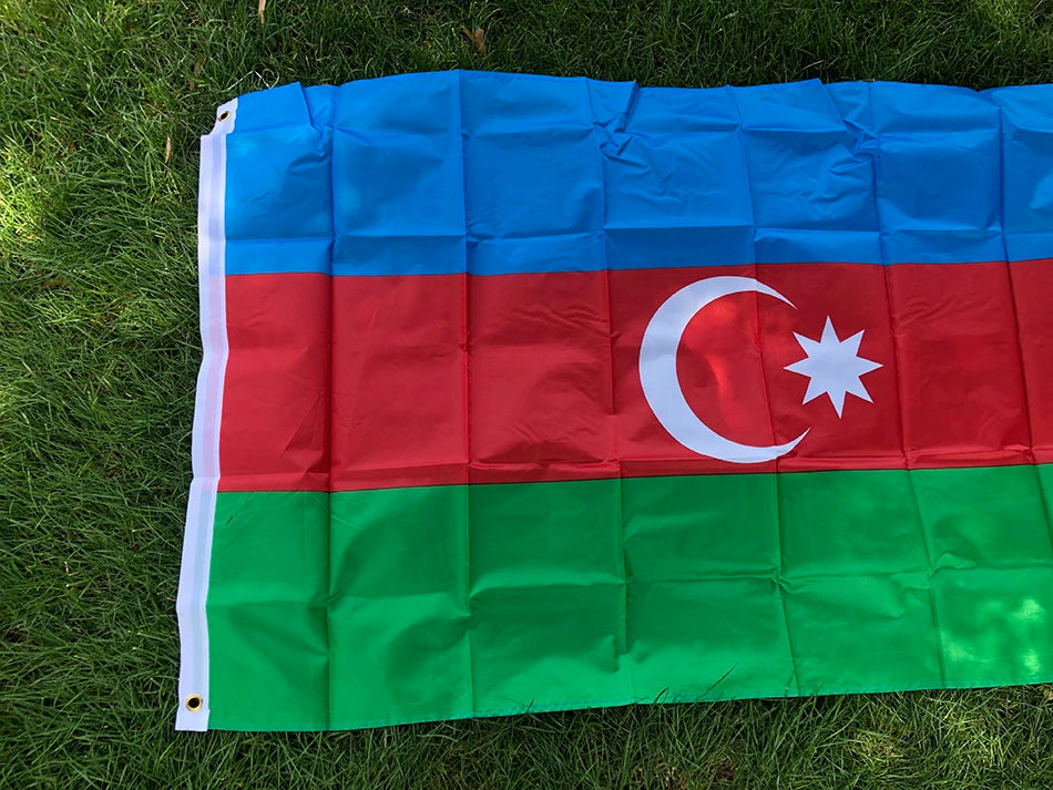 Azerbaijan Flag Banner 90X150cm AZ AZE Azerbaijan flag for meet Parade party Hanging National Flag Home Decoration Flag