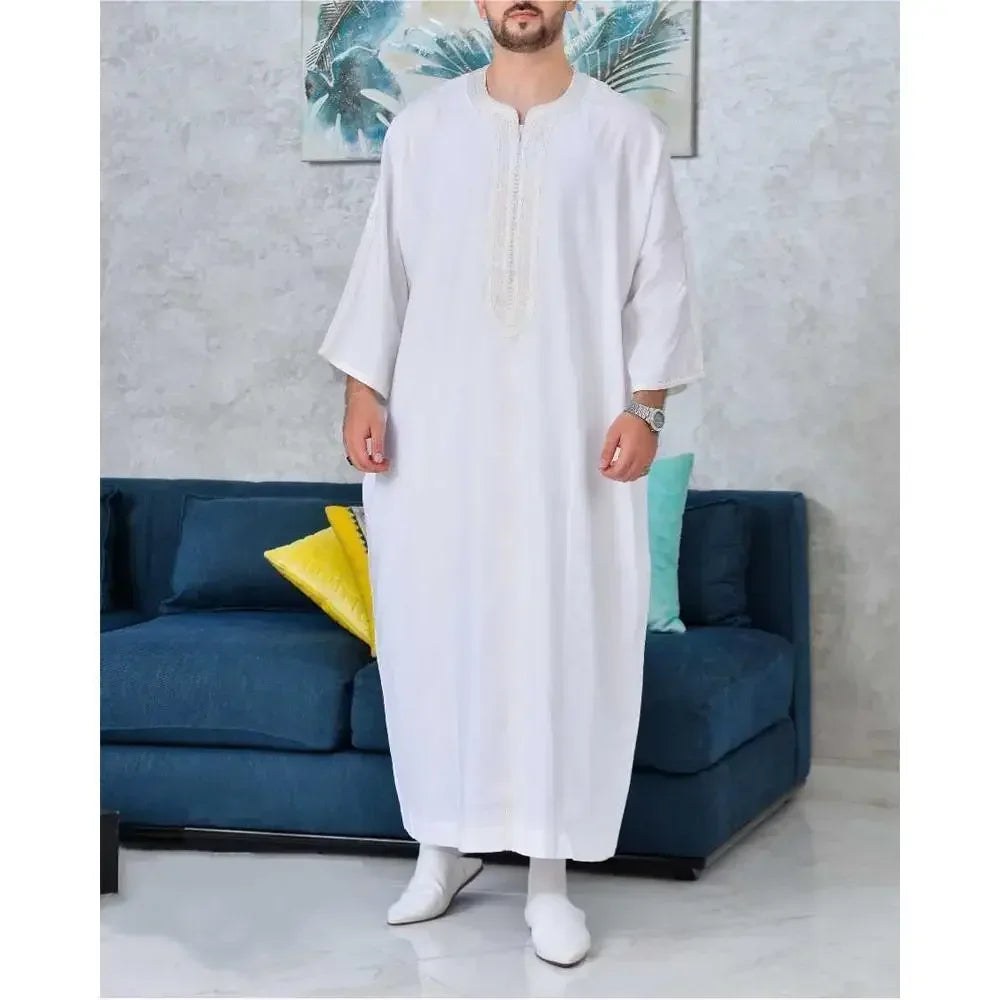 2024 Traditional Muslim Eid Thobe for Men Jubba