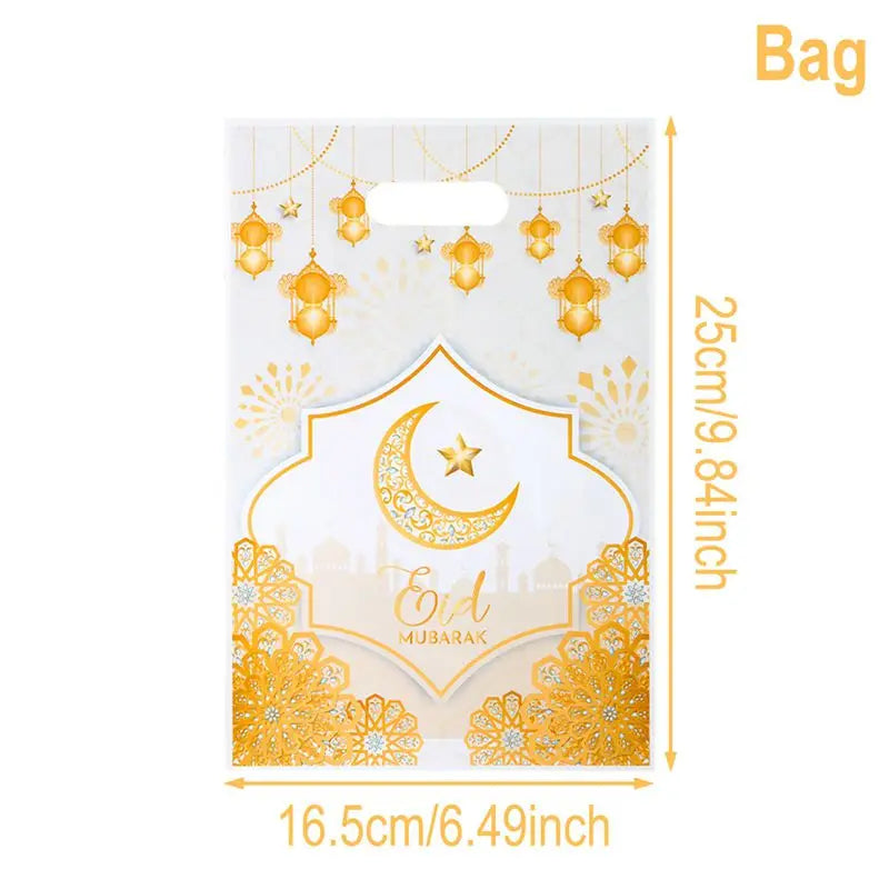 Eid Mubarak Handbag Candy Gift Bags Packaging Bag Ramadan Kareem Decor For Home 2025 Ramadan Muslim Islamic Party Decor Supplies