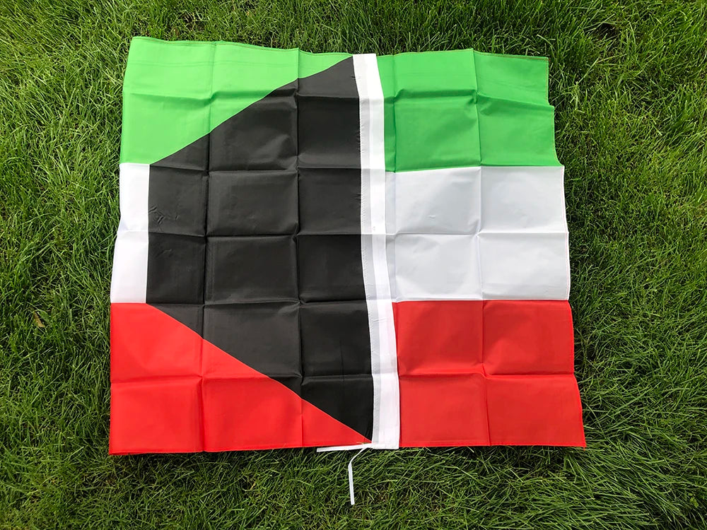 Kuwait national Flag 90*150cm polyester Hanging Kuwait Flag Arab State Banner with 2 grommets For home Decora