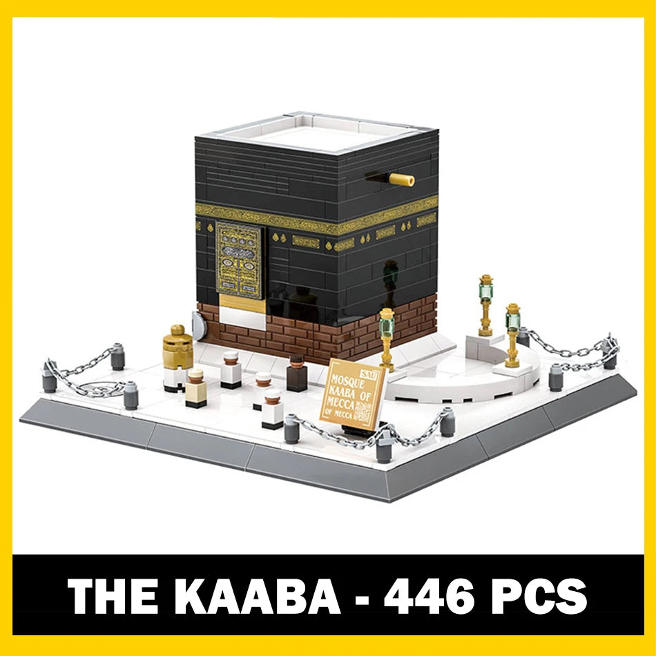 MOC World Famous Architecture Mecca Mosque Kaaba Model Street View Building Blocks Construction Assembly Bricks Toys Kids Gifts