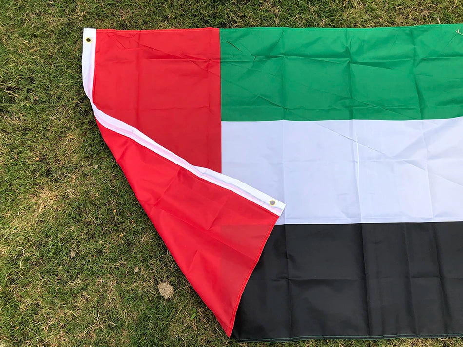 The United Arab Emirates Flag 90X150cm high quality Polyester hanging ARE AE UAE National Flags For Decoration