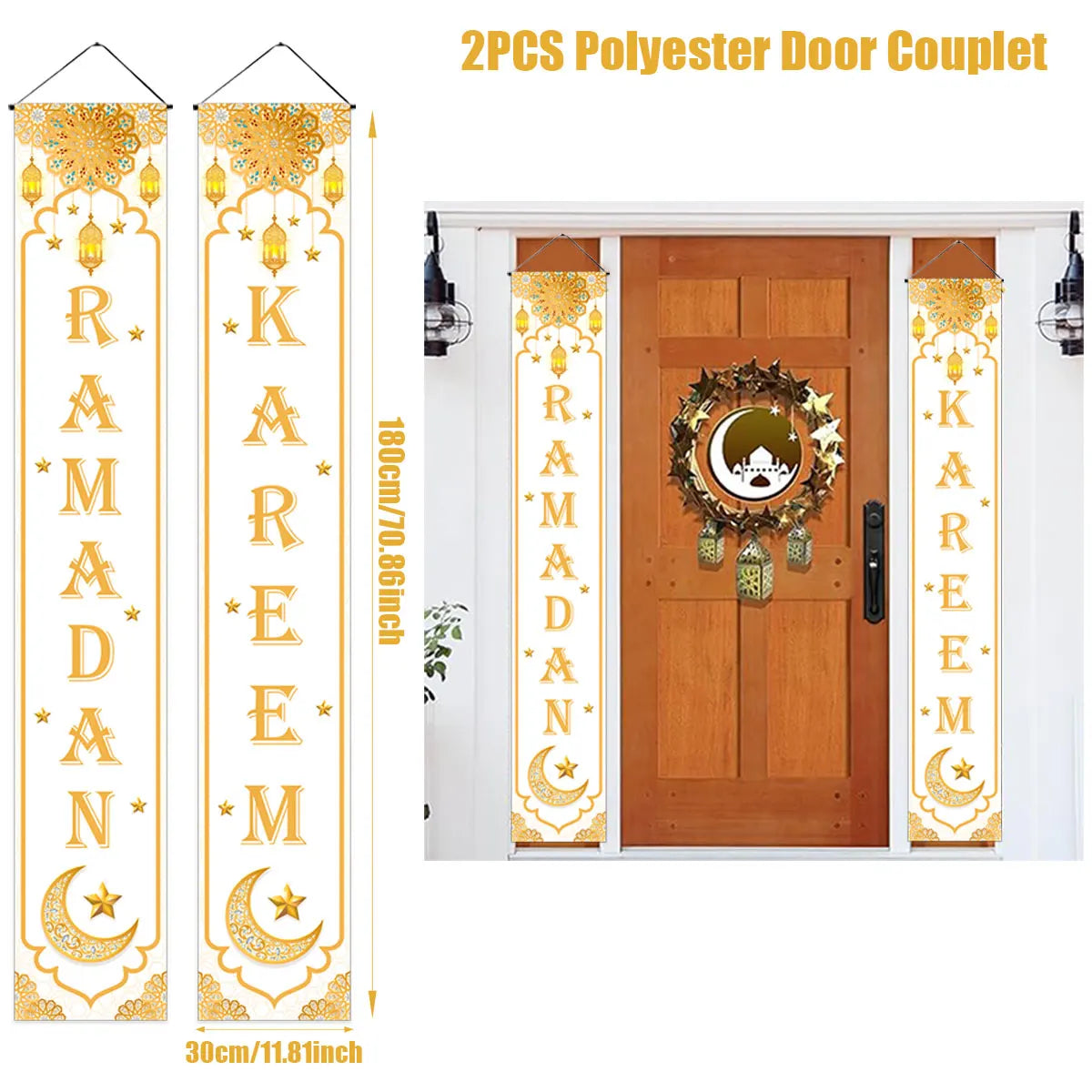 Eid Mubarak Door Banner Ramadan Decoration 2025 for Home Mubarak Ramadan Kareem Islamic Muslim Party Decor  Eid Al Adha Gifts