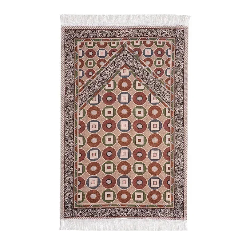 1PC Muslim Prayer Mat Non-slip Soft Floor Blanket Carpet Islamic Portable Travel Prayer Rug Ramadan Mats Tassel Tapestry