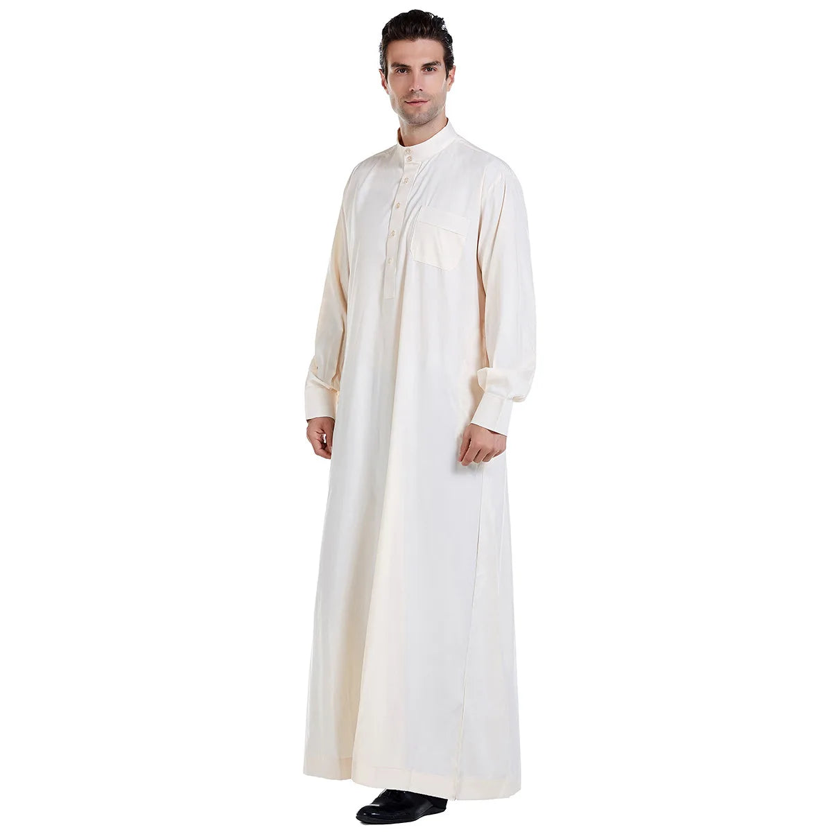 Dubia High-Quality White Abaya for Men Jubba