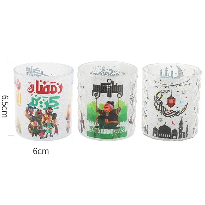 1pcs Eid Mubarak Led Candle Lantern Ramadan Kareem Decoration for Home Islamic Muslim Festival Party Favor Eid Al-Fitr Lantern