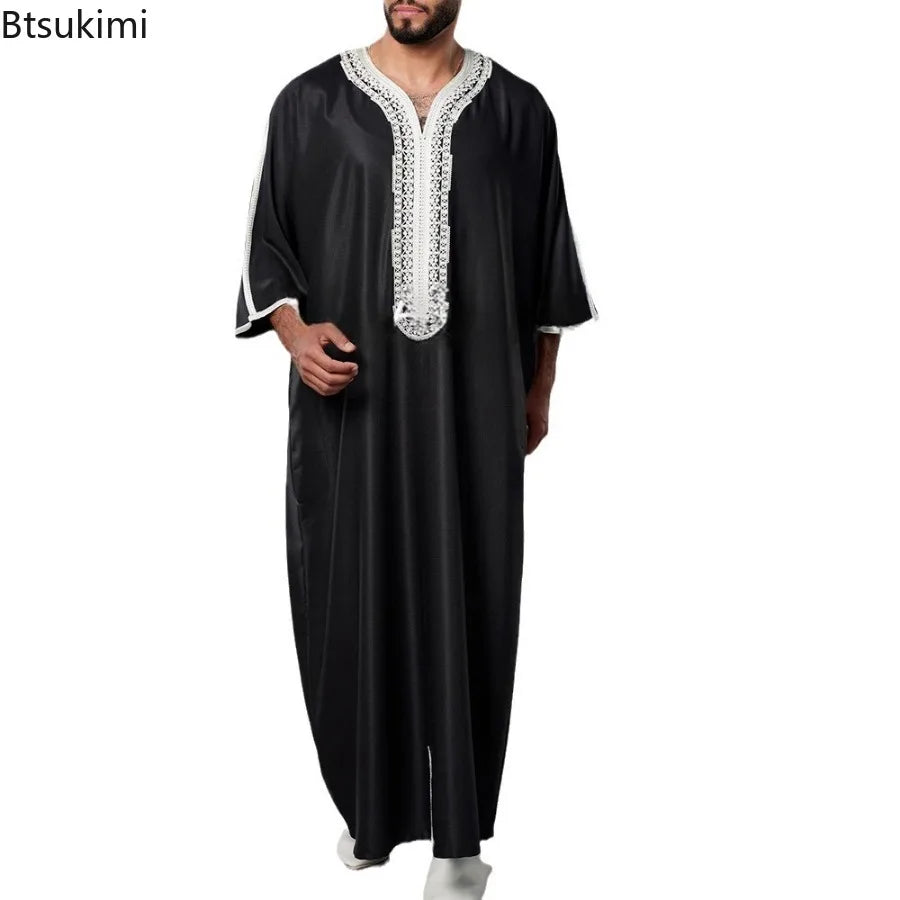 2025 New Men's Embroidered Jubba