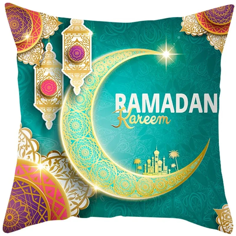 EID Mubarak Decor Cushion Cover Aid Ramadan Decorations 2024 Islamic Muslim Decor Ramadan Kareem EID Al Adha Ramada Pillowcase