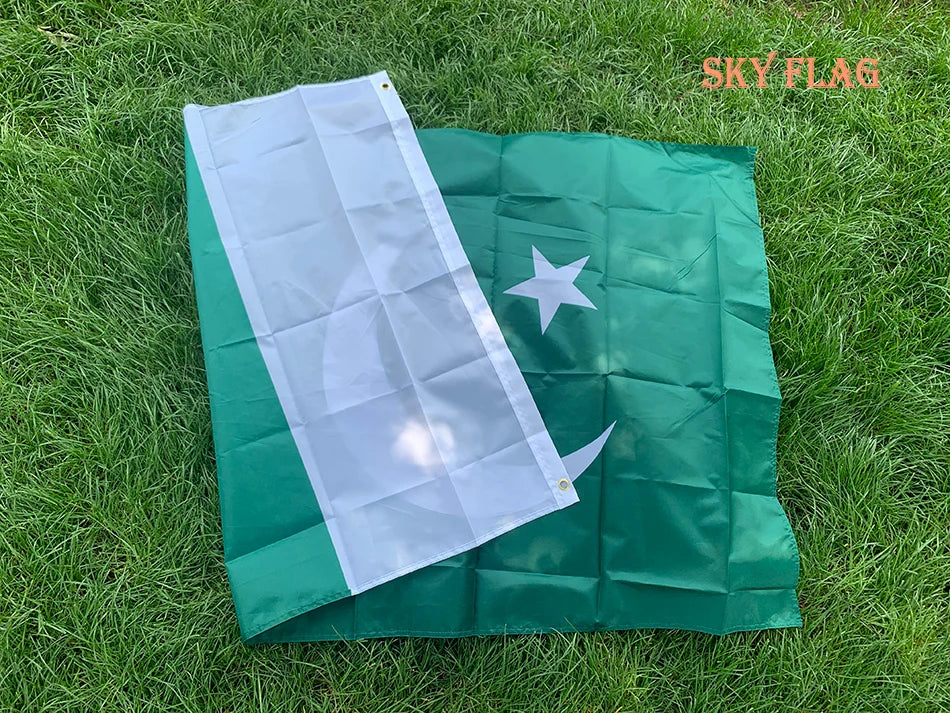 Pakistan Flag 90x150cm Polyester PK PAK FLAG Party Supplies Home Decor Double Sided Bunting Banners Festive Articles