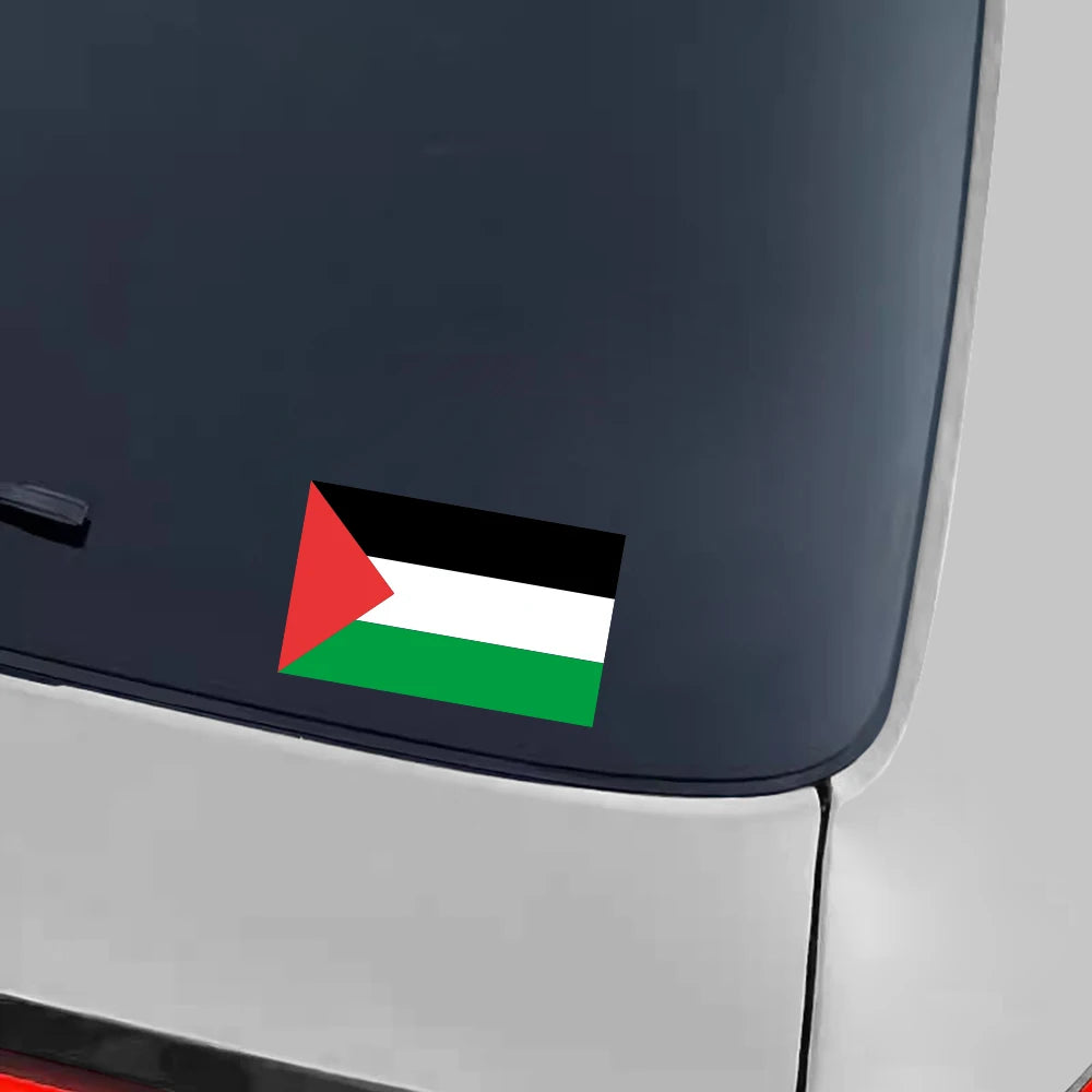 4pcs/Set Palestine Flag Heart Shaped Car Stickers Auto Motorcycle PVC Sticker Waterproof Styling Decal Car Exterior Accessories