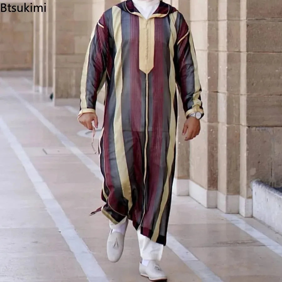 Men's Islamic Hoodie Thobe Jubba