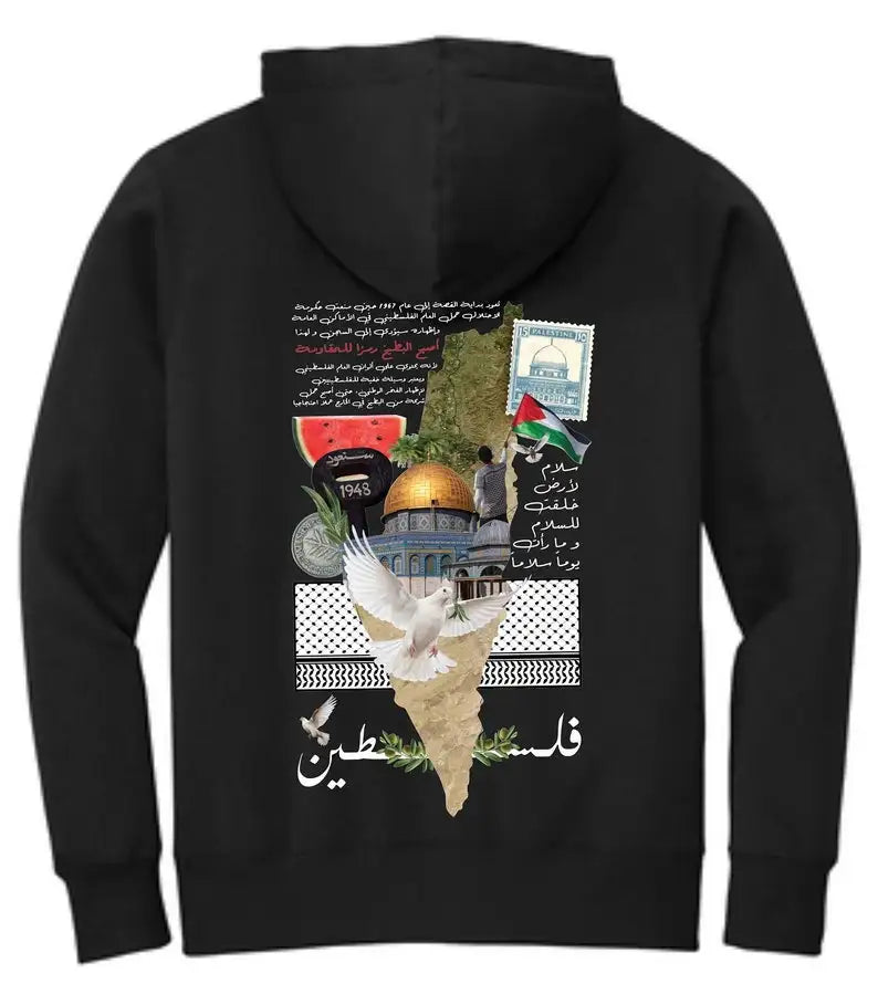 Palestine Flag Story Vintage Logo Palestine Lebanon Sweatshirt Freedom Flags Unisex Hoodie Arabic Calligraphy Graphic Hoodies