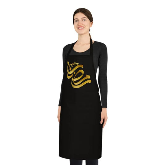 Arabic Ramadan Kareem Black  Apron Muslim Islamic Eid Al-Fitr Suhoor iftar Kitchen Decoration Eid Mubarak  Mom Wife Hostess Gift