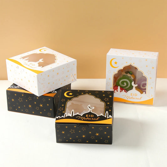 2025 Eid Mubarak Candy Box Ramadan Kareem Candy Cookies Cake Packaging Gift Boxes Ramadan Islam Muslim Home Party Decorations