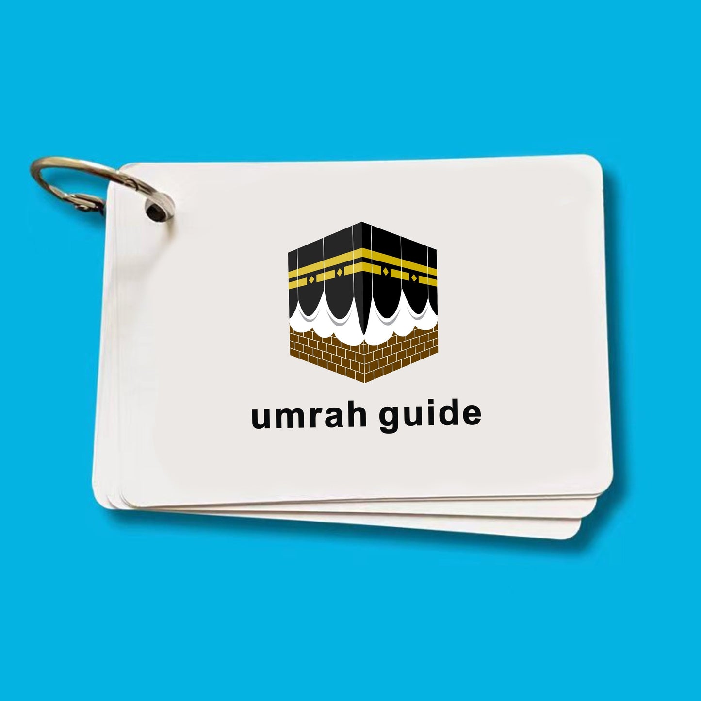 Umrah Guide Flashcard - Step-by-Step Easy-to-Follow Prayer & Supplication Cards with Islamic Symbols, Religious Theme - Ideal Gift for Pilgrims